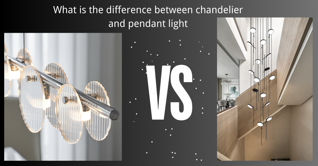 What is the difference between chandelier and pendant light?