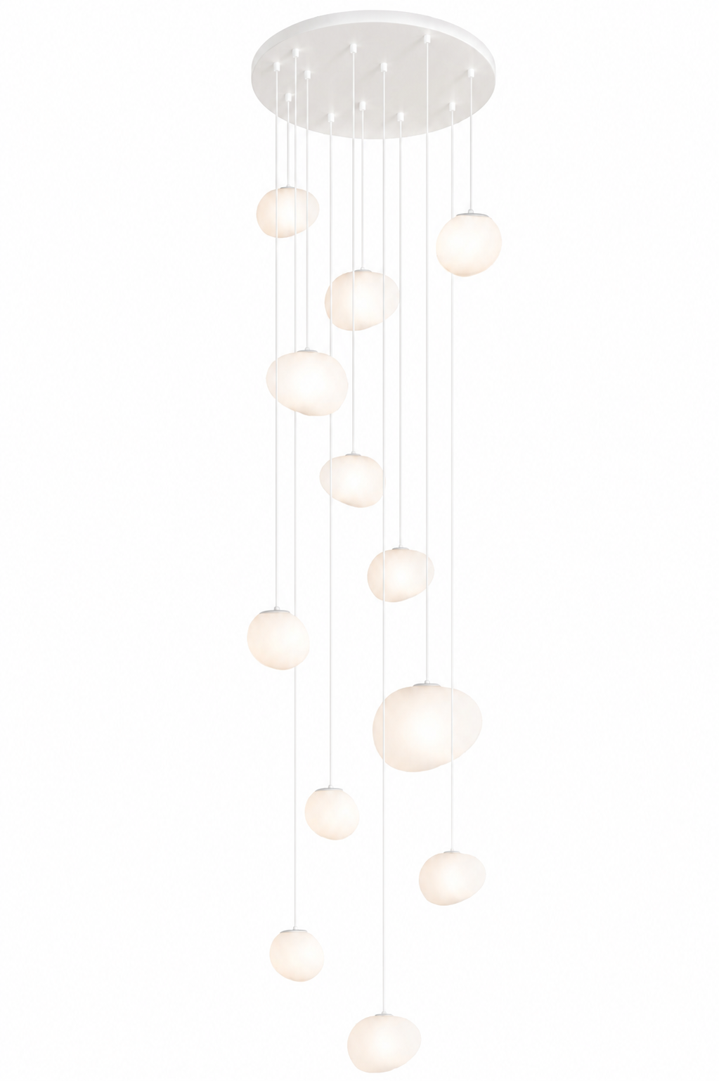 Gleesia Oval Glass Chandelier | 8–20 Lights — Gleesia
