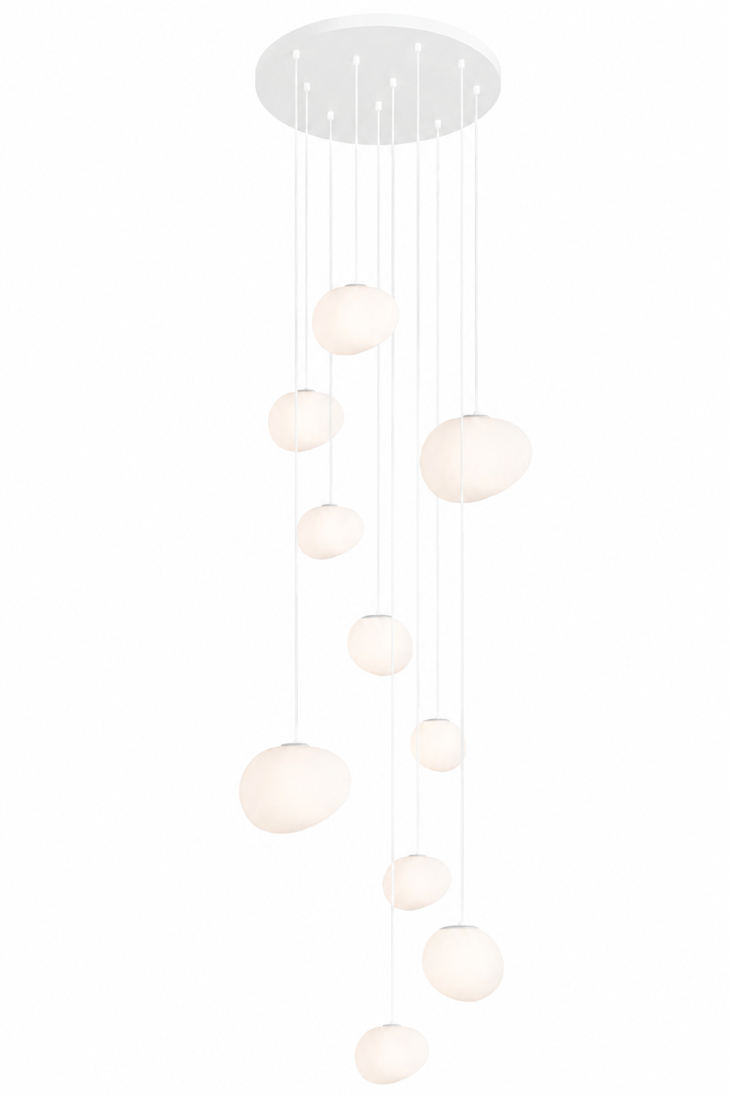 Gleesia Oval Glass Chandelier | 8–20 Lights — Gleesia