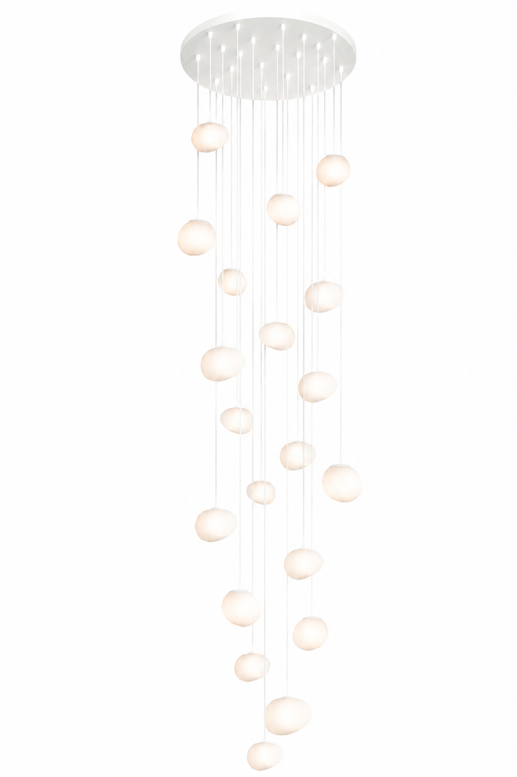 Gleesia Oval Glass Chandelier | 8–20 Lights — Gleesia