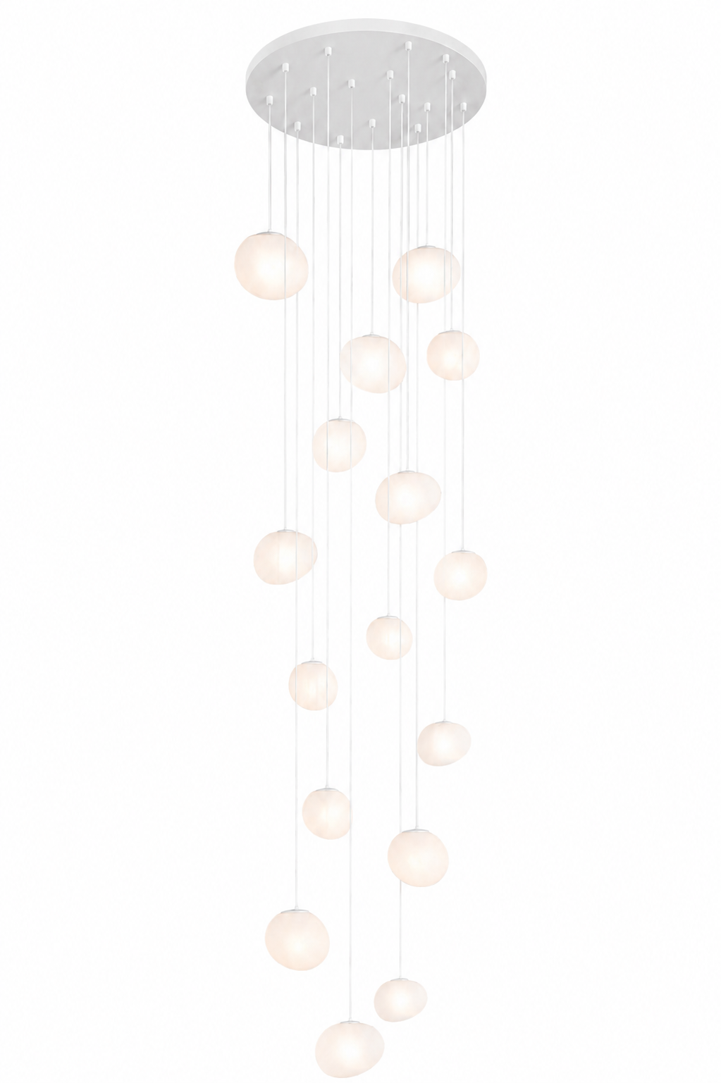 Gleesia Oval Glass Chandelier | 8–20 Lights — Gleesia