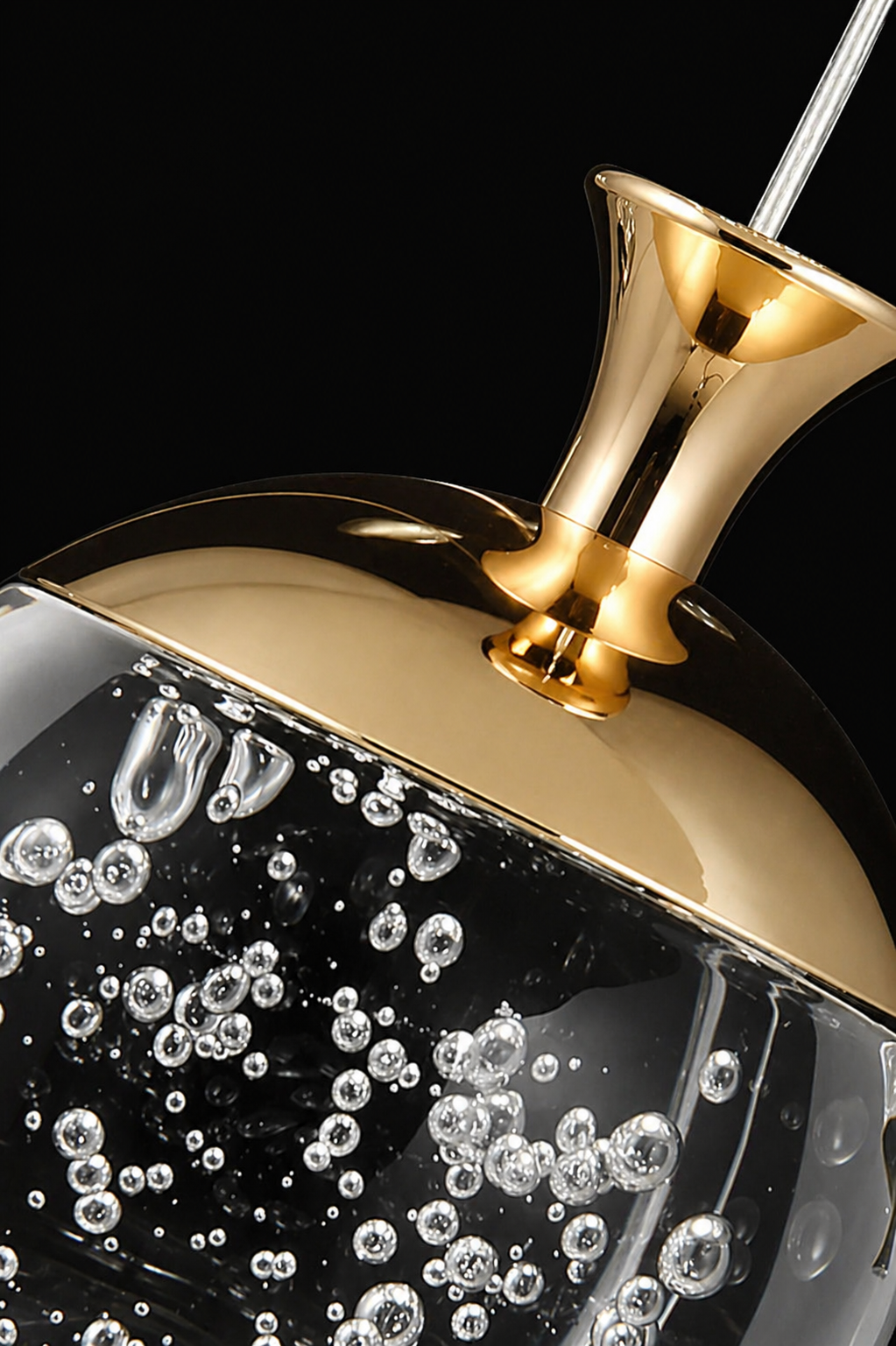 Luxury Aqua Orb LED Pendant Light Gold 10–30 Lights ceiling light for staircase