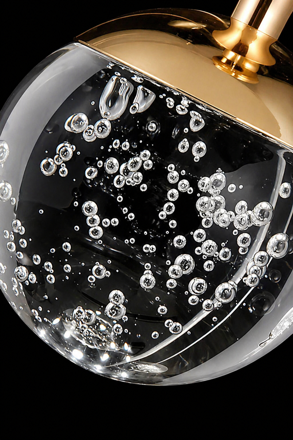 Aqua Orb LED Pendant Light Gold 10–30 Lights – hanging light for high ceiling dining room