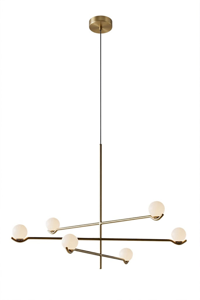 Balance Bulb Pendant Light | Black or Brass | 4–6 Lights — Gleesia