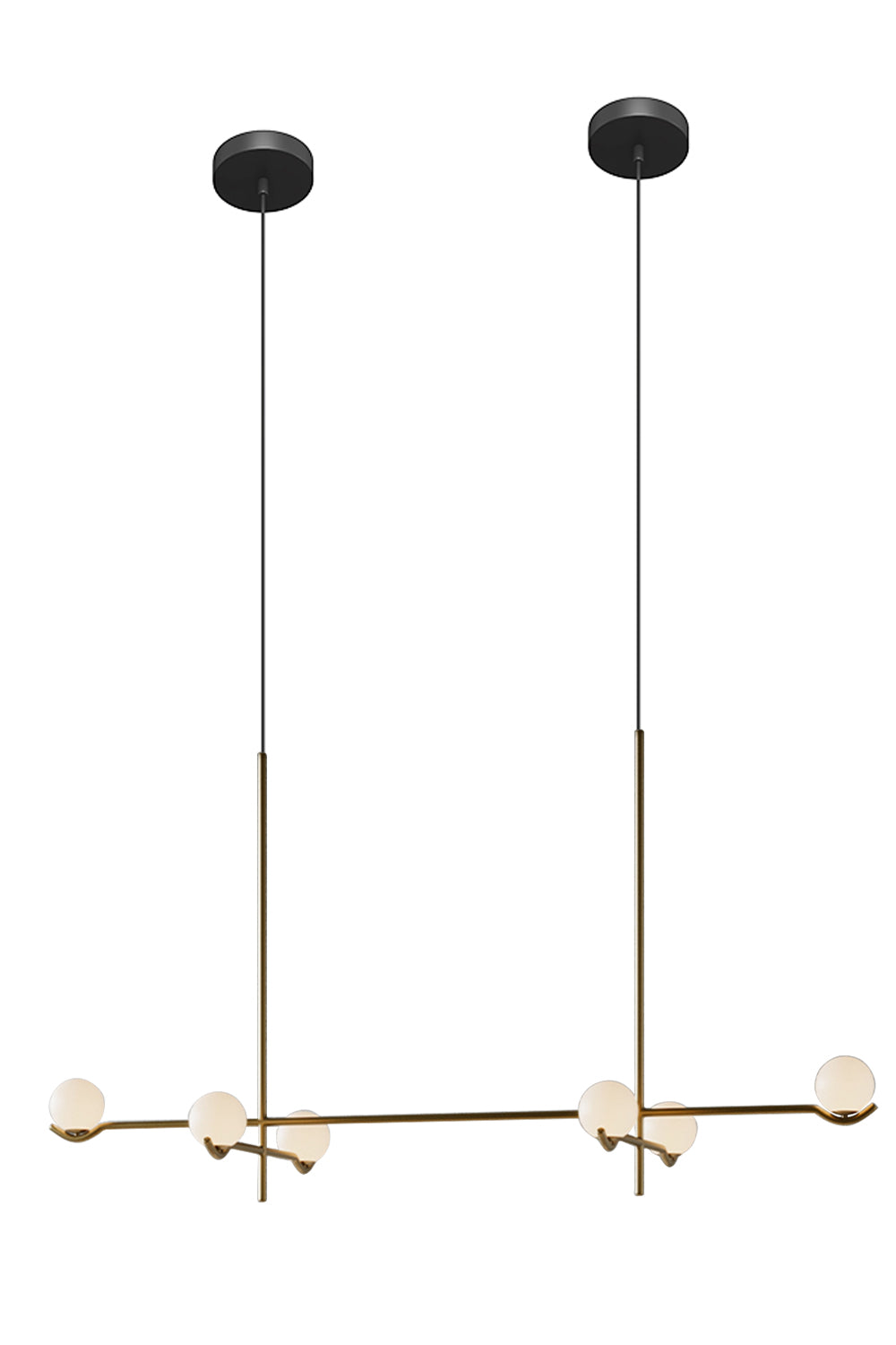 Gold Balance Bulb Pendant Light with 6 Lights