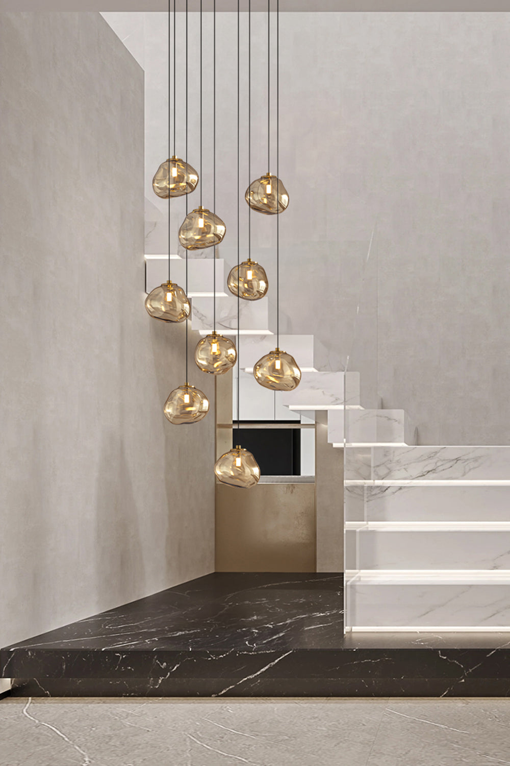 Glass Spherical Pendant Light