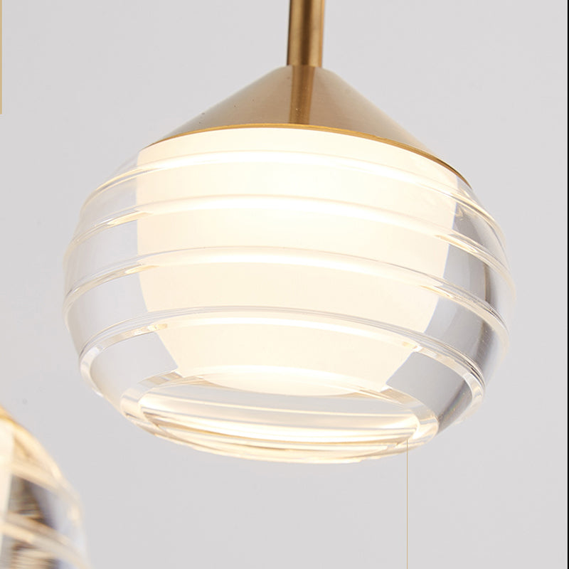 Gleaming Glass Chandelier Gold 12–40 Lights pendant light installed in lobby