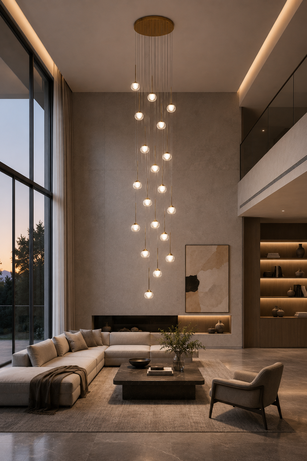 Gleaming Glass Chandelier | Gold | 12–40 Lights — Gleesia
