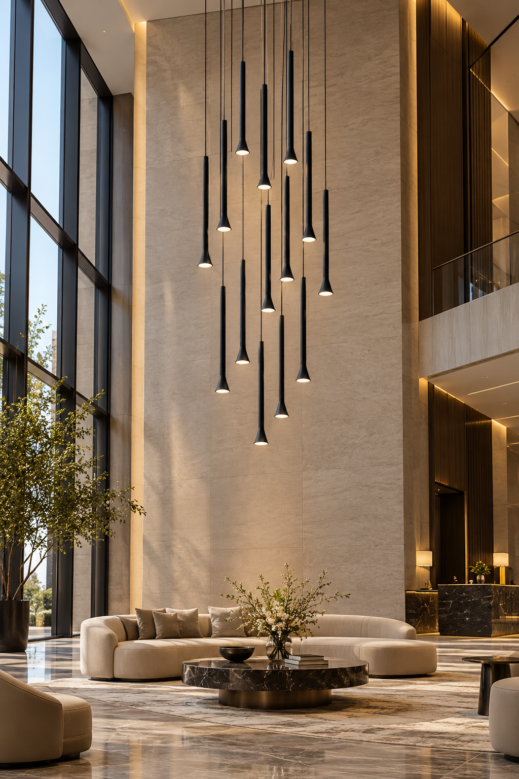 LED Multi Pendant Light | Brass | 14–37 Lights — Gleesia