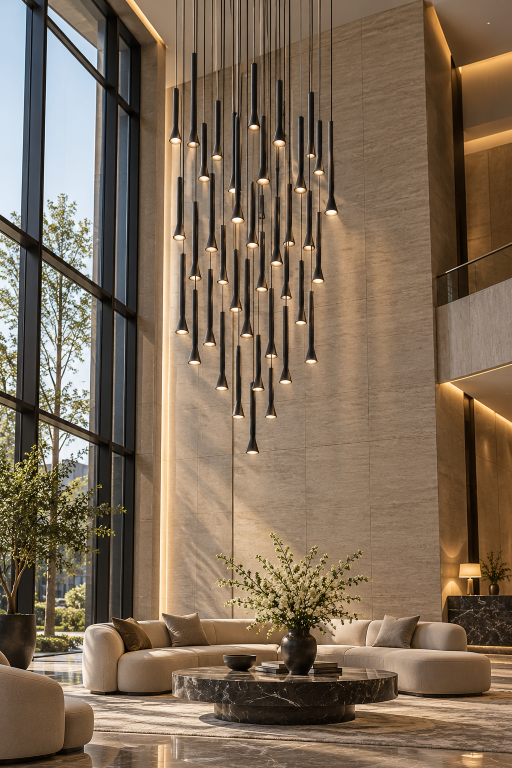 LED Multi Pendant Light | Brass | 14–37 Lights — Gleesia