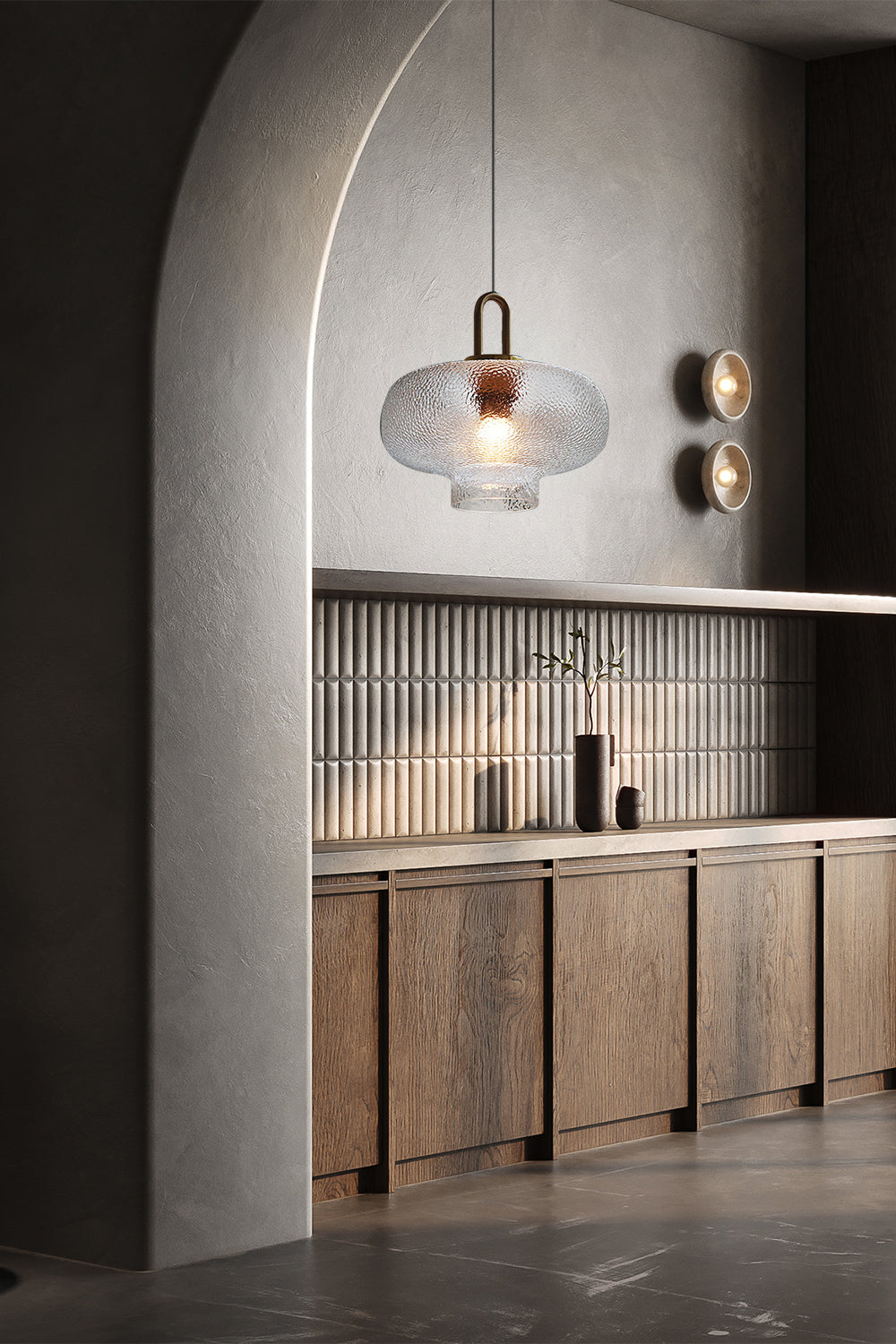 Lantern LED Pendant Candle-Effect Glass 4 Models pendant light – entryway contemporary decor