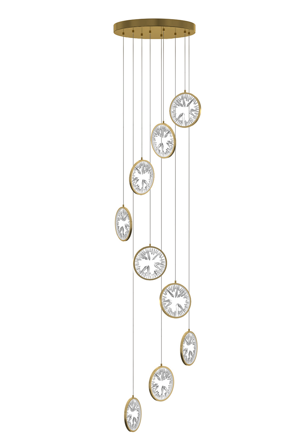 Luxury Modern Lemon Zest Crystal Pendant Gold 5–11 Lights ceiling light for staircase