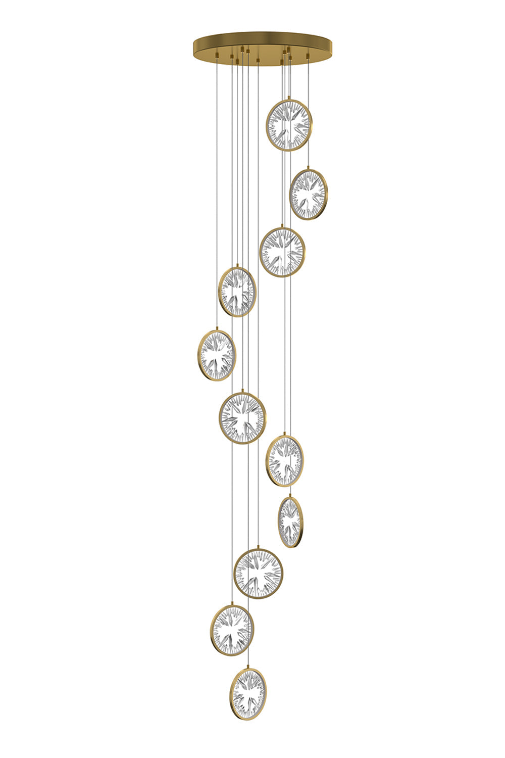 Modern Lemon Zest Crystal Pendant Gold 5–11 Lights pendant light – entryway contemporary decor