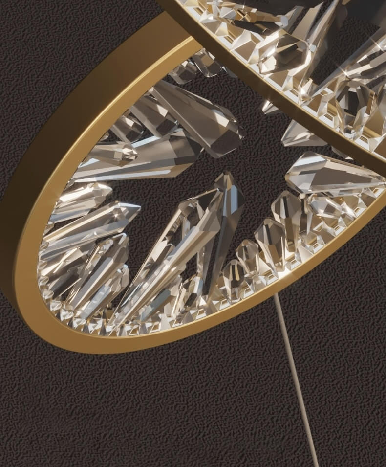 Modern Lemon Zest Crystal Pendant Gold 5–11 Lights ceiling light – modern entryway decoration