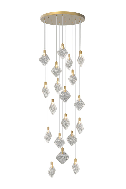 Radiant Opulence: Rhombic Crystal Pendant Light