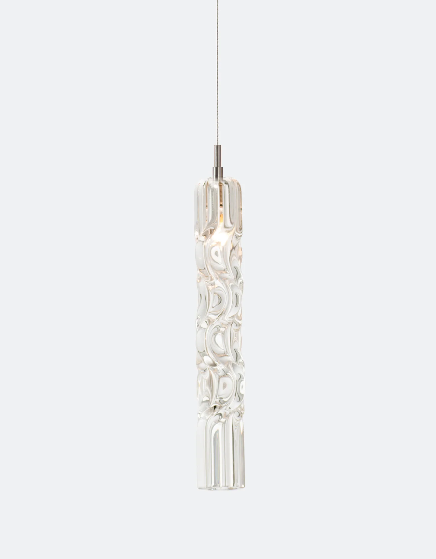 Multi Twisted Tubes Chandelier | Chrome Glass | 26 & 47 Lights — Gleesia