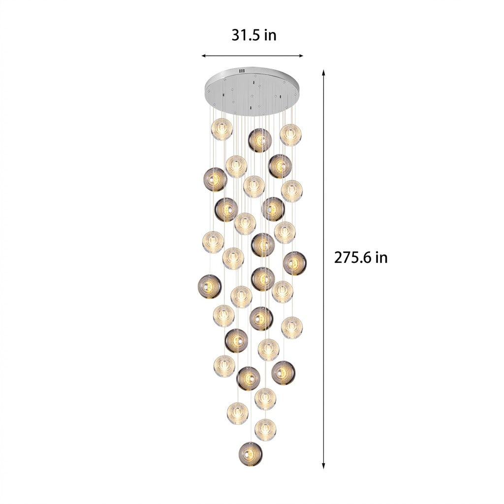 Stellar Sphere Crystal Pendant Light | Globe | 8–37 Lights — Gleesia