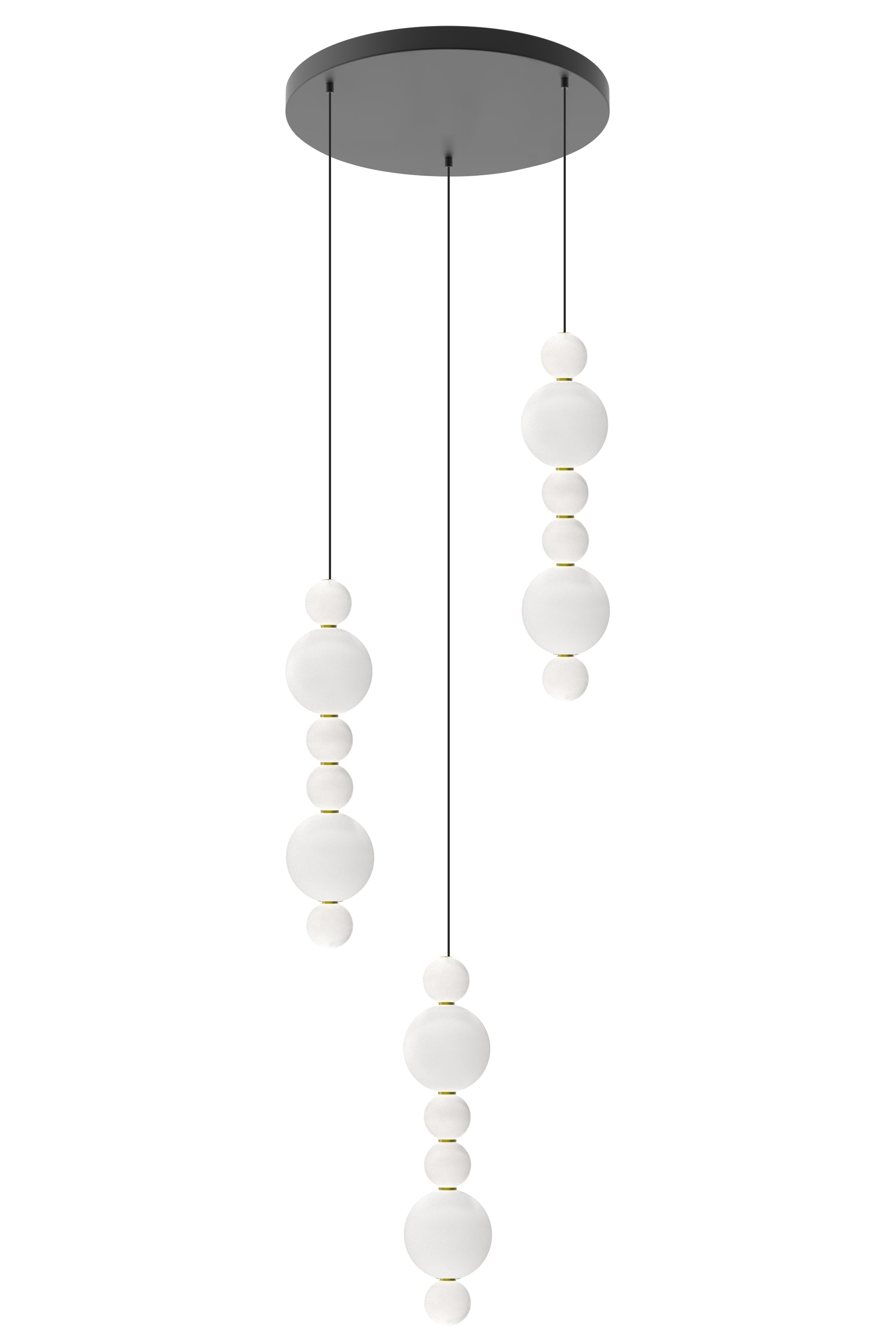 White Bead Elegance: Pendant Radiance