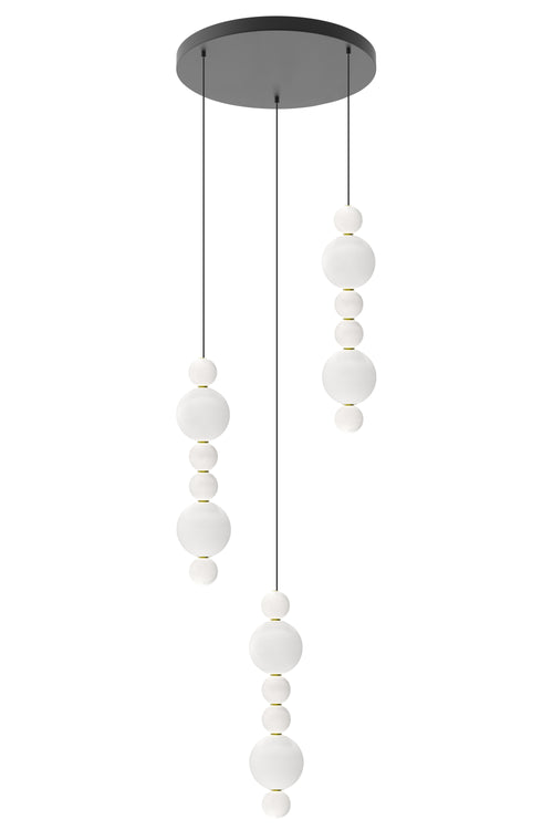 White Bead Elegance: Pendant Radiance