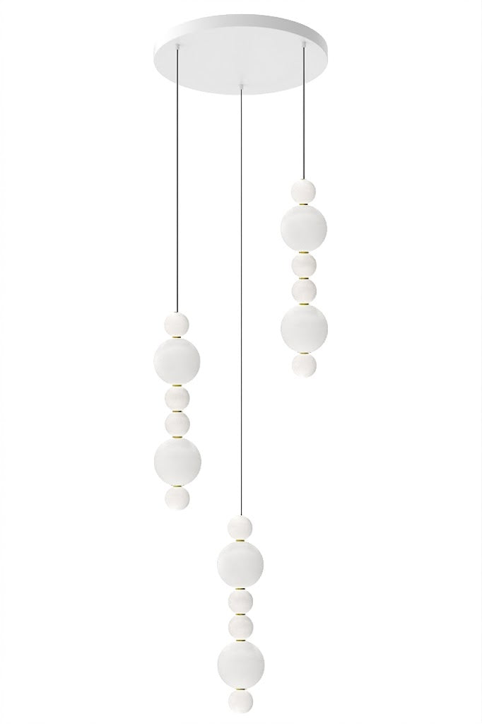White Bead Staircase Chandelier 3–8 Groups ceiling light – decorative hallway decoration