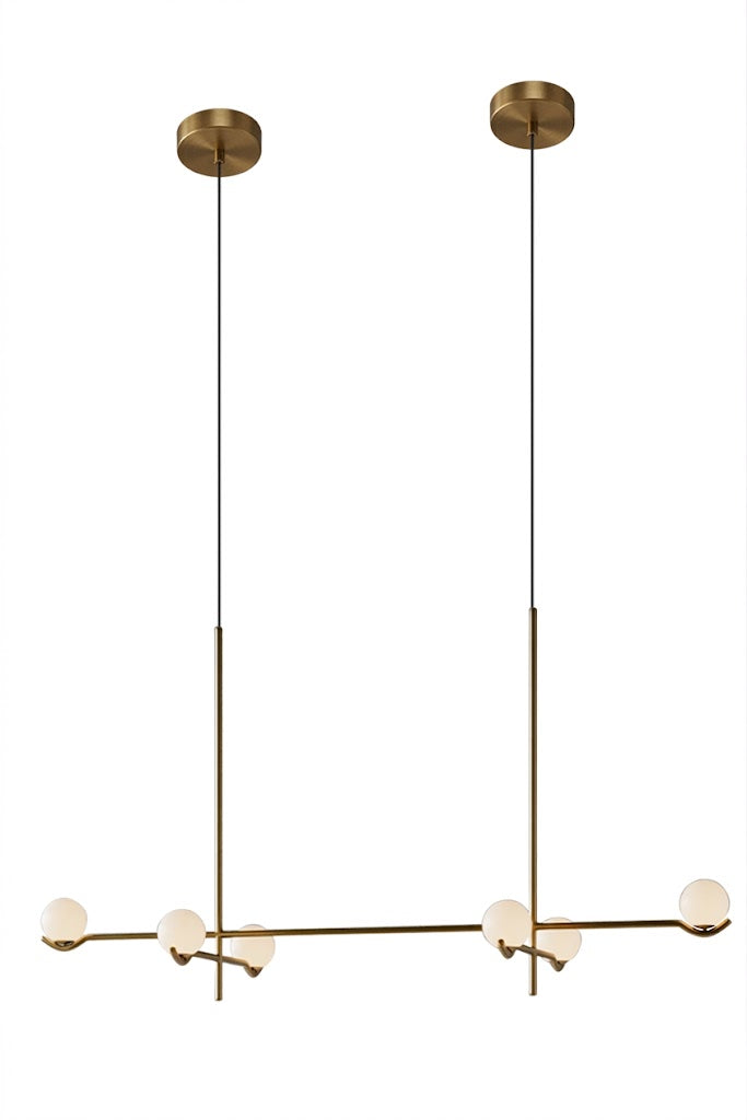 Balance Bulb Pendant Light | Black or Brass | 4–6 Lights — Gleesia
